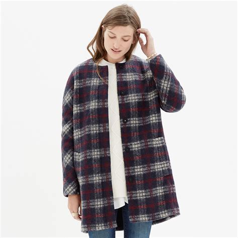 madewell plaid coat